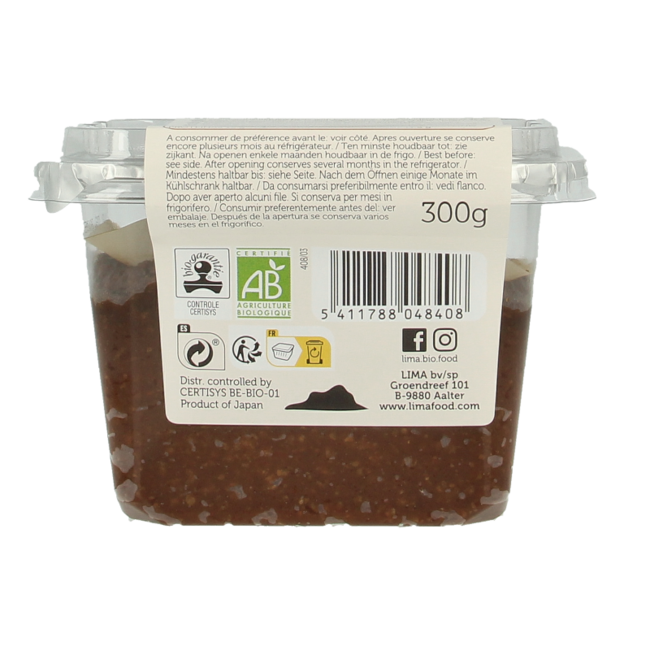 Lima Miso de arroz integral sin pasteurizar bio 300 Gramos