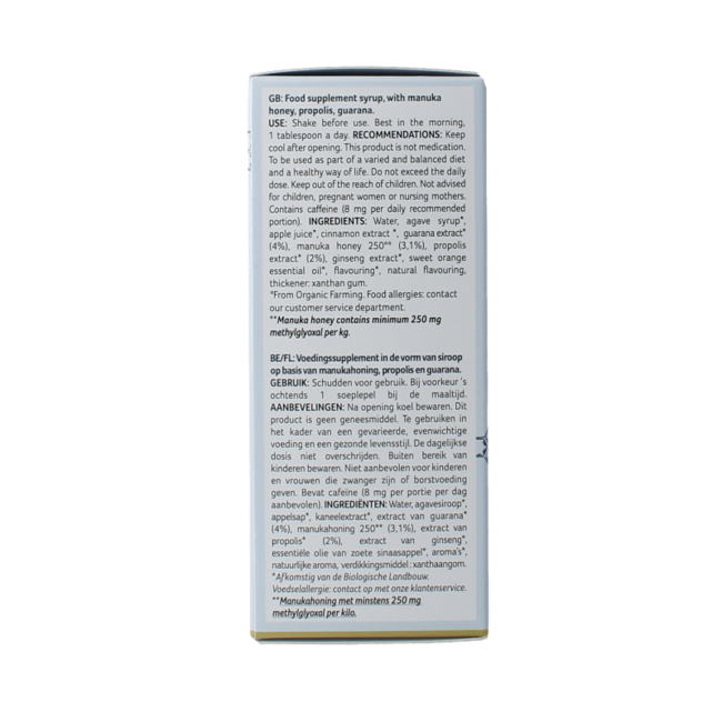Aprolis Organic Manuka Propolis Guarana Syrup 150 Millilitres