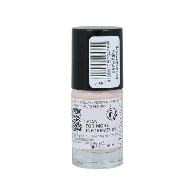Benecos natural beauty Esmalte de uñas vegano be my baby 20-free de origen vegetal 5 mililitros