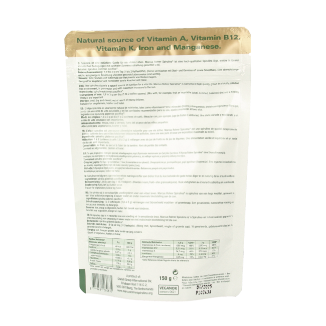 Marcus Rohrer Spirulina Doypack 150 Gramm