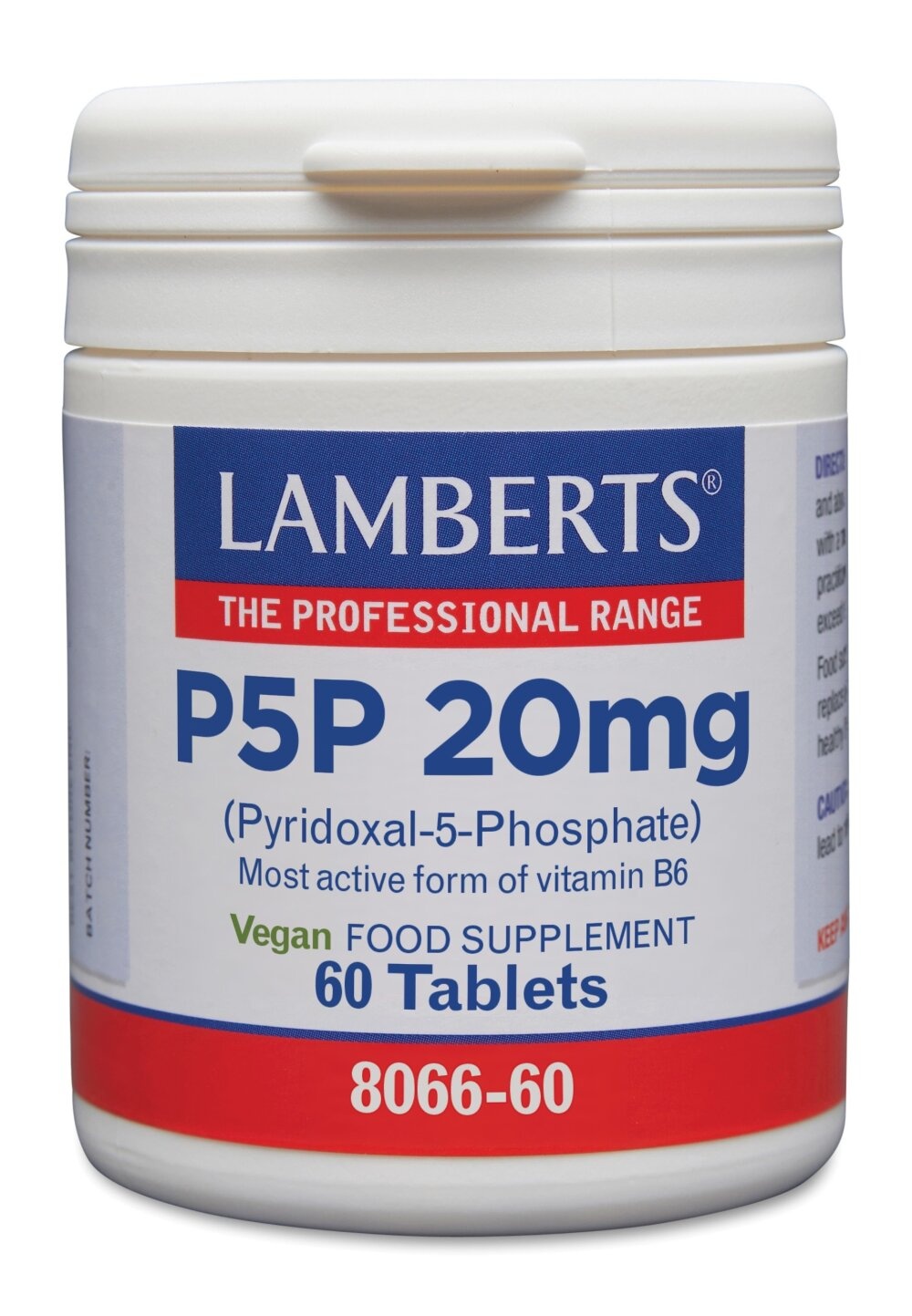 Lamberts Vitamina B6 (P5P) 20mg - Energia e Benessere Quotidiano