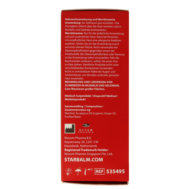 Starbalm Roll-on rozgrzewający 75 Mililitrów