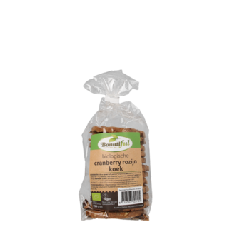 Bountiful Biscotto biologico Mirtillo Rosso e Uvetta 250 Grammi