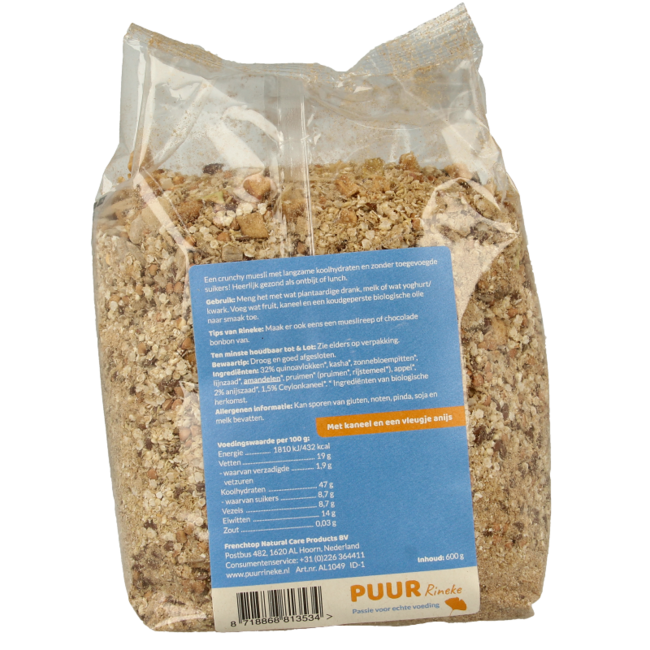 Muesli de quinoa bio 600 gramos