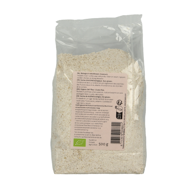 Harina de avena sin gluten bio 500 gramos