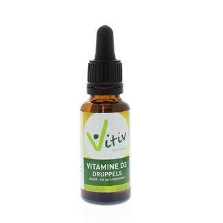 Vitiv Vitiv Vitamine D3 druppels 1000IE 25 Milliliter