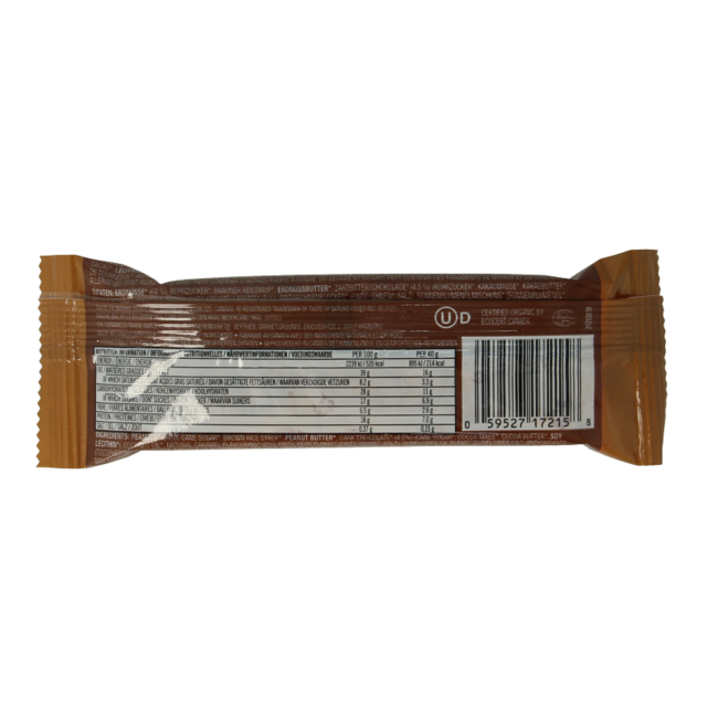 Chocolate negro con cacahuete y caramelo bio 40 gramos