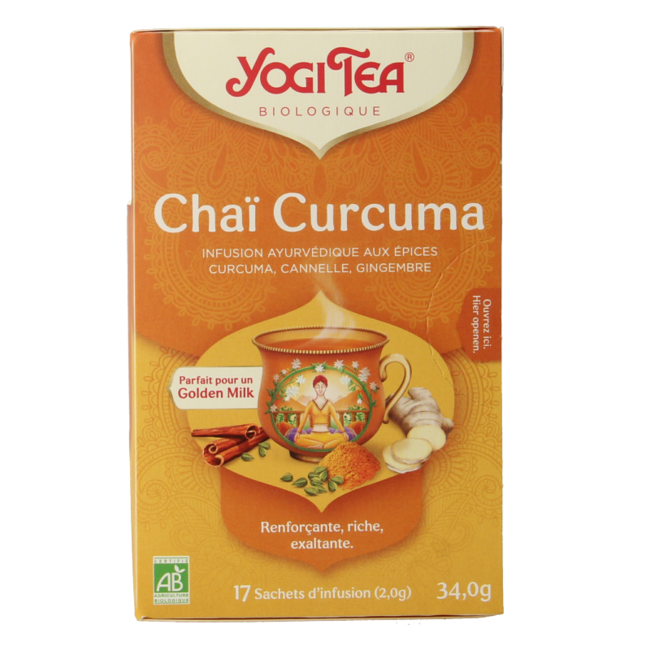 Té chai de cúrcuma bio 17 bolsitas
