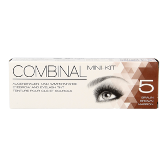 Combinal Kit de tinte para cejas y pestañas marrón 1 set