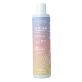 Alphanova Kids Alphanova Kids Kids bio showergel strawberry 250 Milliliter