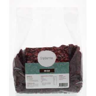 MijnNatuurwinkel MijnNatuurwinkel Cranberrys Rohrzucker 1 Kilogramm