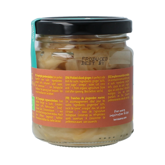 TerraSana Jengibre para sushi bio 190 gramos