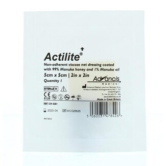 Advancis Advancis Actilite Manuka nicht haftendes Netzverband Viskose 5 x 5 1 Stück