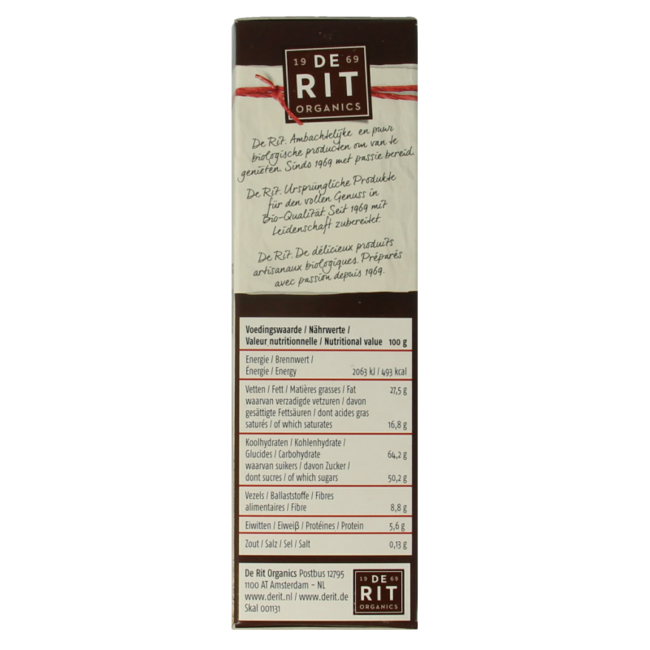 De Rit Chocoreale codette di cioccolato extra fondente bio 200 Grammi