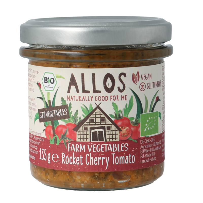 Allos Farm vegetables rucola & kerstomaat bio 135 Gram