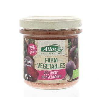 Allos Allos Farm verduras remolacha y rábano picante bio 135 gramos