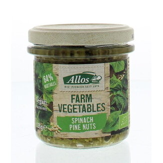 Allos Farm vegetables espinacas y piñones bio 135 gramos