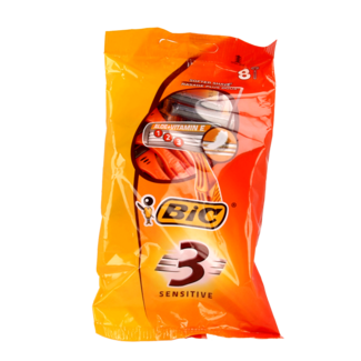 BIC BIC 3 Sensitive maquinillas de afeitar desechables, 8 unidades