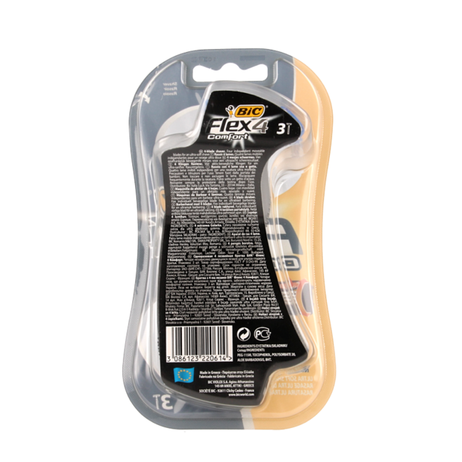 BIC Flex 4 comfort mesjes blister 3 Stuks