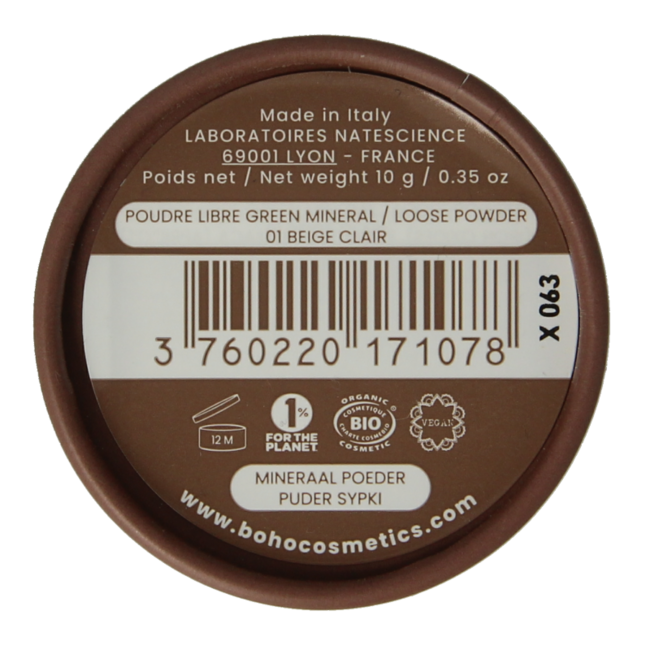 Boho Green Make-Up Mineralny puder sypki beige clair 01 10 gramów