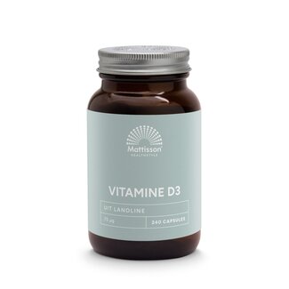 Mattisson Vitamina D3 75 mcg 3000 UI 240 cápsulas
