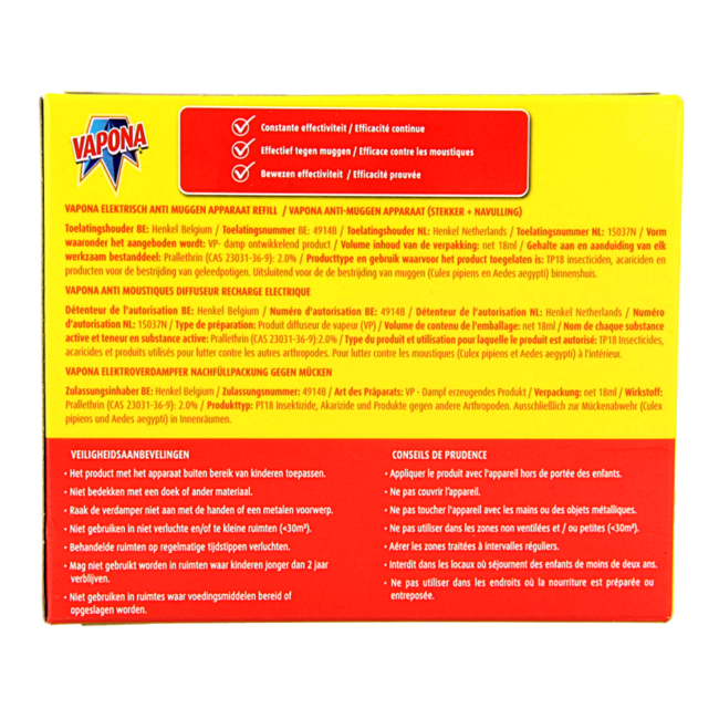 Vapona Diffusore Elettrico Anti-Zanzare 45 Notti 1 Pezzo