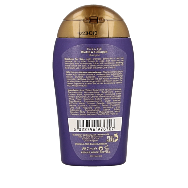 OGX Shampoo thick and full collagen 88.7 Millilitres