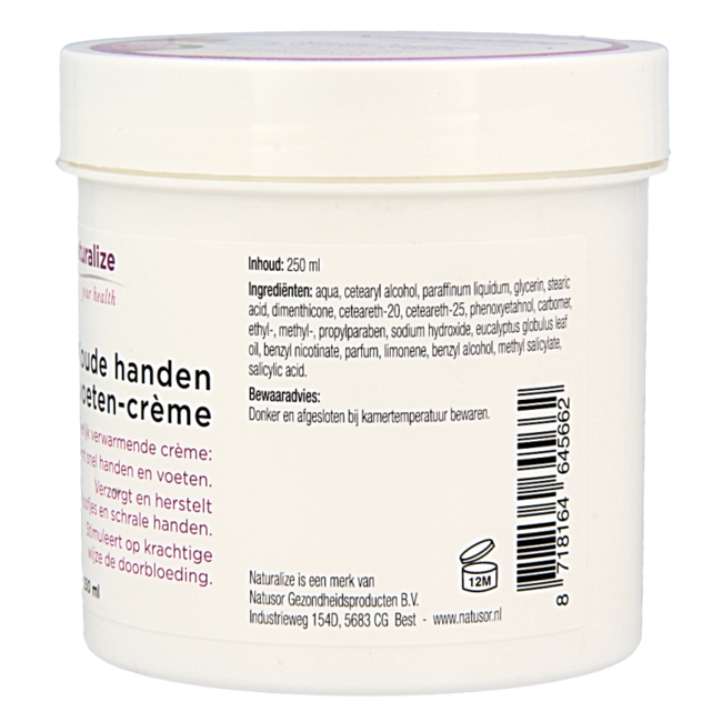 Creme gegen kalte Hände und Füße 250 Milliliter