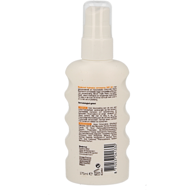 Biodermal Spray do opalania Hydraplus SPF20 175 Mililitrów