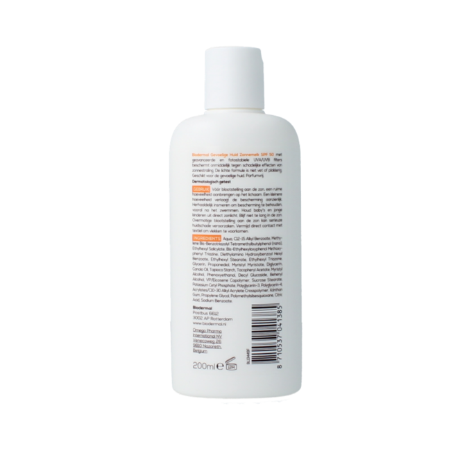 Biodermal Sonnenmilch empfindliche Haut SPF50+ 200 Milliliter