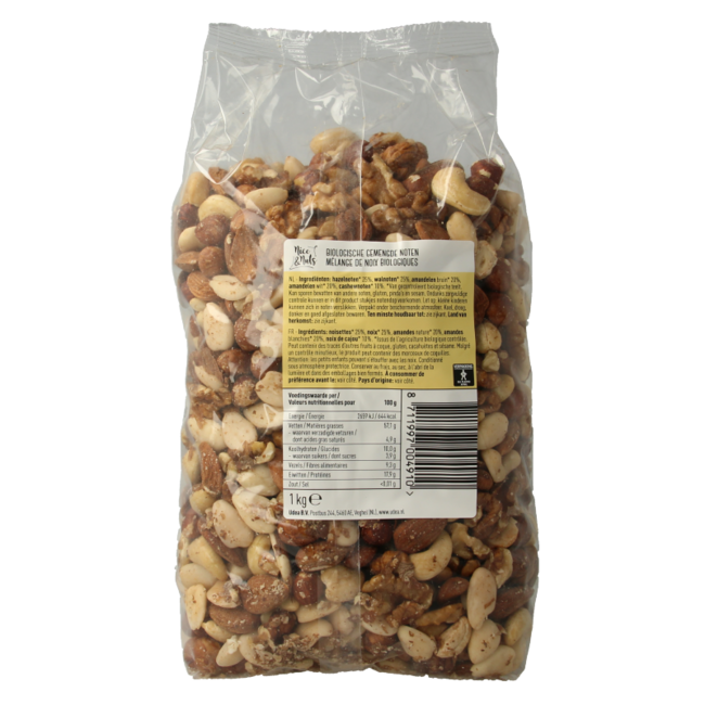 Mezcla de frutos secos crudos bio 1 Kilogramo