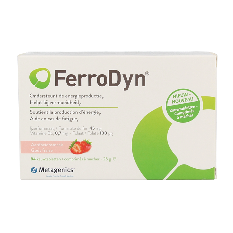 Metagenics Ferrodyn | Compresse Masticabili Ferro, Folato, B6
