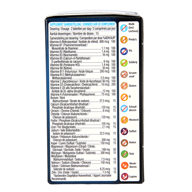Magnésium vitamines minéraux complet 30 Comprimés