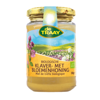 de Traay Miel de trébol y flores bio 350 gramos