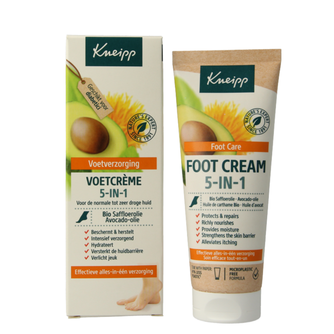 Kneipp Foot care crema para pies 5 en 1 75 mililitros