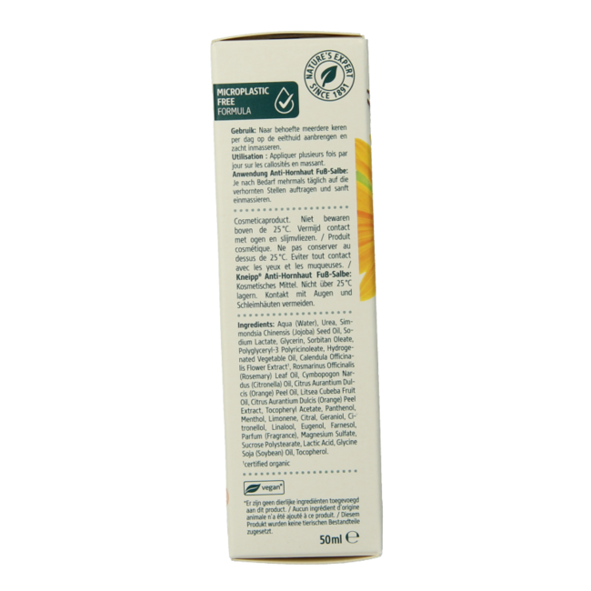 Kneipp Fußpflege Hornhautcreme Ringelblume Orangenöl 50 Milliliter