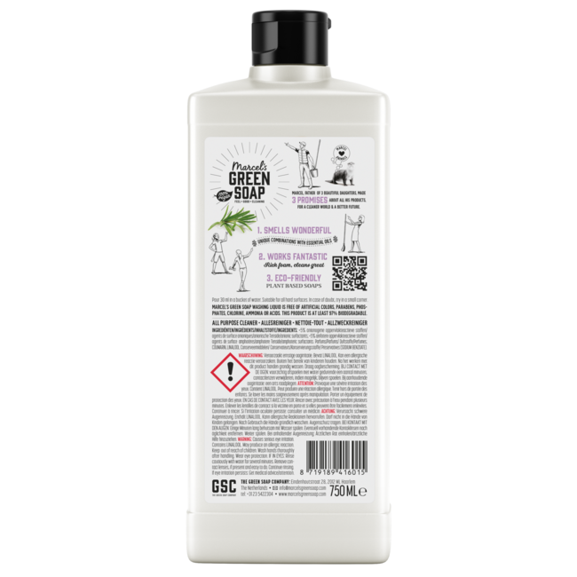 Marcel's Green Soap Allesreiniger lavendel & rozemarijn 750 Milliliter