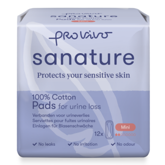 Sanature Pro vivo Inkontinenzvorlage ultradünn Mini Baumwolle 12 Stück
