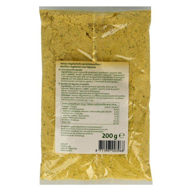 Vegetable bouillon refill 200 Gram