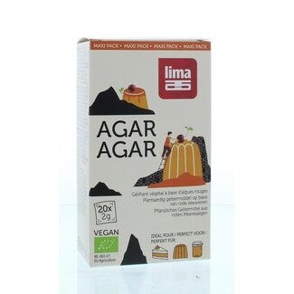 Lima Lima Agar agar maxi pack 2 gram organic 20 Sachets