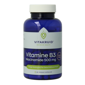 Vitakruid Vitamine B3 Niacinamide 500 mg Flush Free 90 Vegetarische capsules