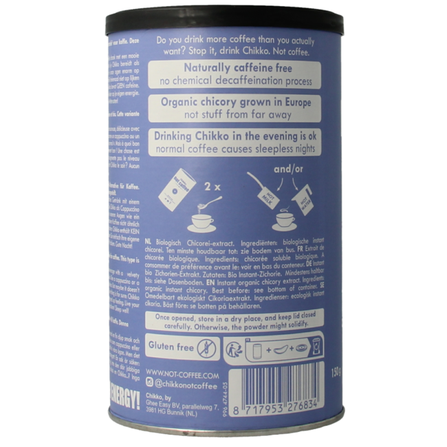 Not coffee cichorei geroosterd bio 150 Gram