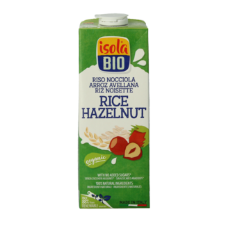 Isola Bio Isola Bio Organic Rice Drink Hazelnut 1 Litre