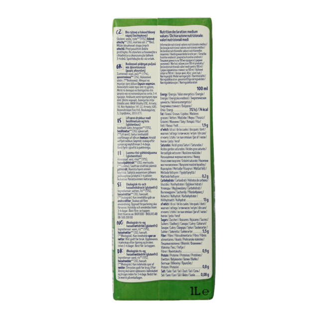 Isola Bio Organic Rice Drink Hazelnut 1 Litre