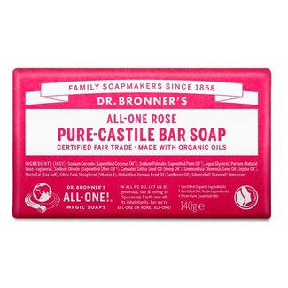 Dr Bronners Dr Bronner's Rose Bar Soap 140g