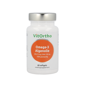 VitOrtho Omega-3 aceite de algas EPA 75mg DHA 150mg vegano 60 Cápsulas vegetarianas
