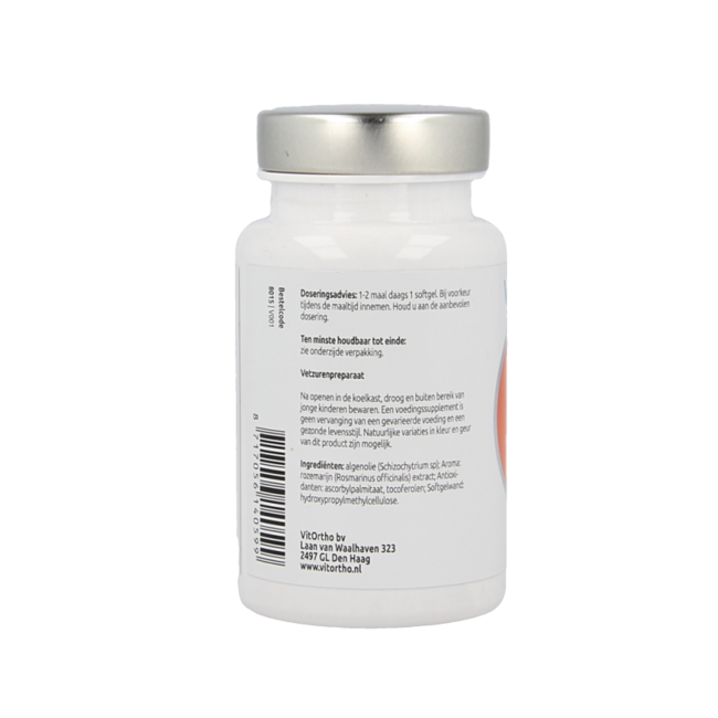 Olej z alg Omega-3 EPA 75mg DHA 150mg wegański 60 kapsułek wegetariańskich