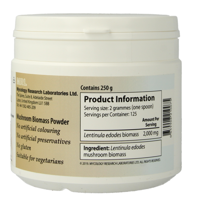 MRL Shiitake powder organic 250 Gram