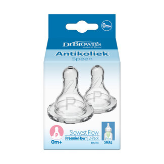 Dr. Brown's Standard Neck Premature Baby Bottle Teats - 2 Pack