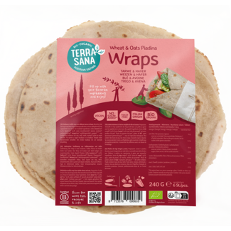 TerraSana TerraSana Piadina wraps tarwe en haver bio 240 Gram
